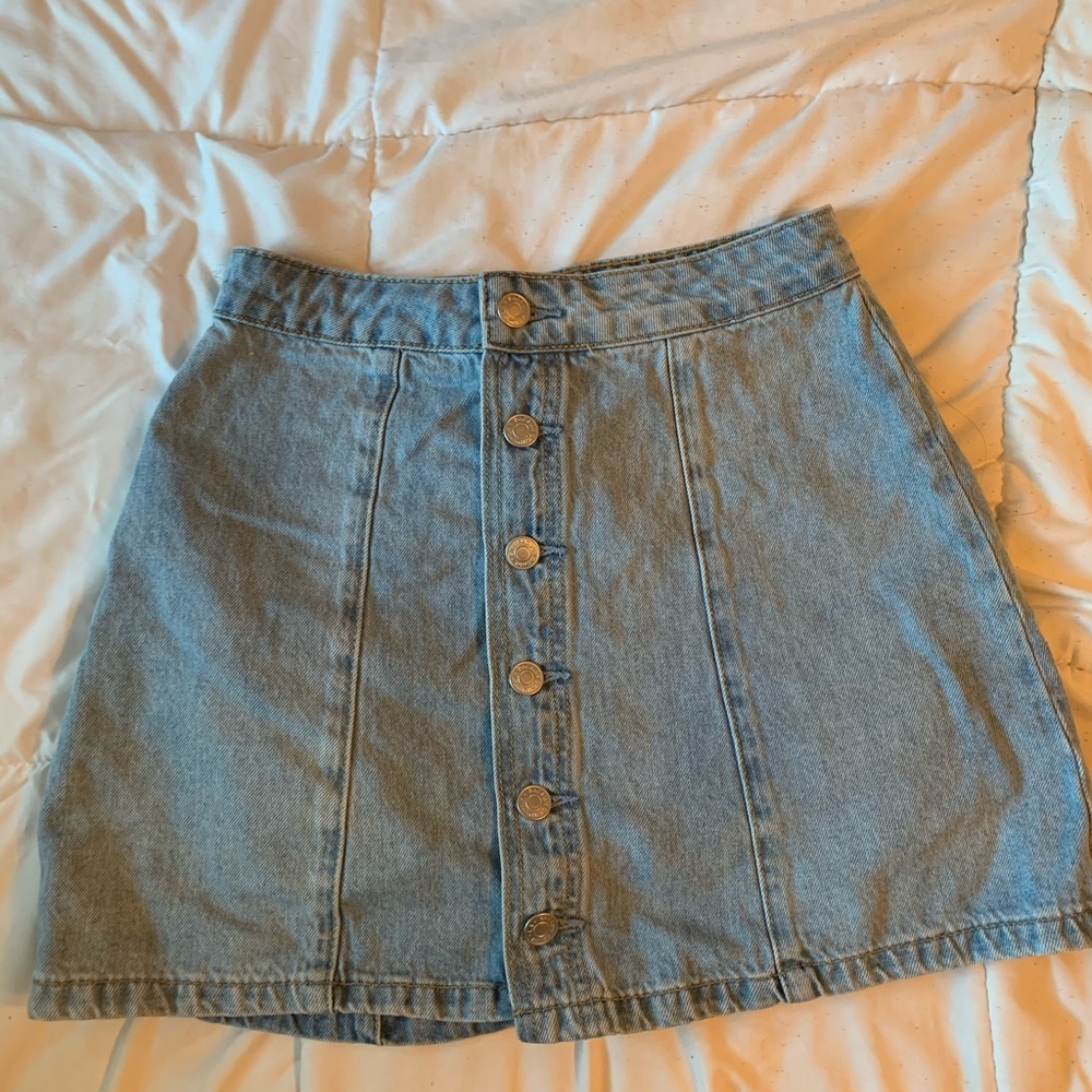 PAC sun denim button up skirt